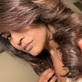 Serenity Salon & Spa - "mushroom brown" balayage with a hint of violet, bright lighting - Hair Salons Near Me - Plano, Texas