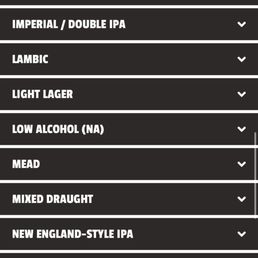 Choosing between beer varieties - on draft and in cans and bottles - is a breeze with over 40 beer styles. Photo courtesy worldofbeer.com.