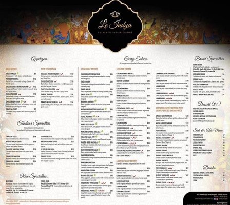 Menu photo 4 Le Indya FIne Indian Cuisine Naples, FL Menu photo 4 Le Indya FIne Indian Cuisine Naples, FL