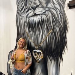 Machine Shop Barber - Lion mural