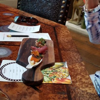 Swanson Vineyards - The total food presentation with 4 wines complimented one another. - Wine Tasting Room Near Me - Rutherford, California Swanson Vineyards - The total food presentation with 4 wines complimented one another. - Wine Tasting Room Near Me - Rutherford, California
