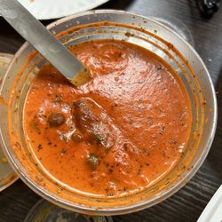 New Delhi Indian Restaurant - Butter Chicken (Makhni) - spicy - was the star of the show. Tender and juicy chicken in a delicious herb/spiced up sauce.