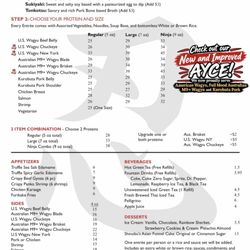 Shinobu Shabu - À la carte menu