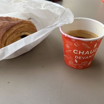 Eric Kayser - Pain au chocolate and espresso - Bakeries Near Me - Paris, 75