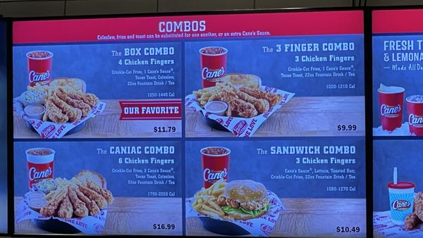 Menu photo 2 Raising Cane's Chicken Fingers Champaign, IL Menu photo 2 Raising Cane's Chicken Fingers Champaign, IL