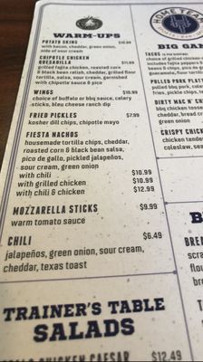 Menu photo 2 Home Team Sports Lubbock, TX