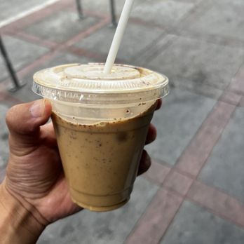 Abanico Coffee Roasters - Coco y choco iced oat milk latte - Coffee Roasteries Near Me - San Francisco, California