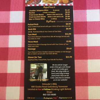 Delauders  BBQ - Apps and Platters - Barbeque Near Me - Sevierville, Tennessee