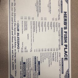 Herb's Fish Place - Menu