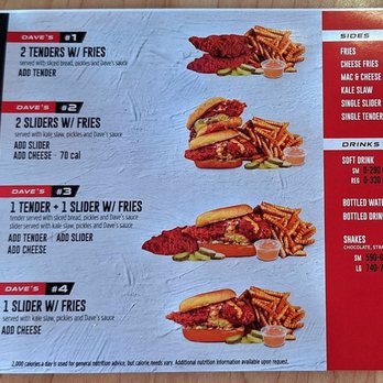 Dave's Hot Chicken - Menu - Chicken Shop Near Me - Tampa, Florida Dave's Hot Chicken - Menu - Chicken Shop Near Me - Tampa, Florida