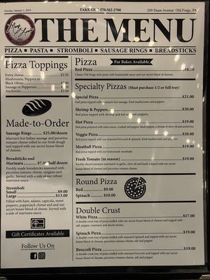 Menu photo 1 Mary Lou's Pizza Old Forge, PA Menu photo 1 Mary Lou's Pizza Old Forge, PA