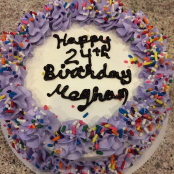 Ben & Jerry’s - Small cake, $28, 8 slices. The writing was fudge! - Ice Cream & Frozen Yogurt Near Me - Henderson, Nevada Ben & Jerry’s - Small cake, $28, 8 slices. The writing was fudge! - Ice Cream & Frozen Yogurt Near Me - Henderson, Nevada