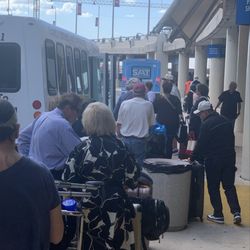Airport Security Parking - CRAZY LINES AT SECURITY PARKING
