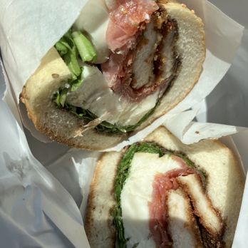 G & R Deli - burrata mozzarell, arugula, hot soppressata, prosciutto and chicken cutlet with balsamic glaze....yummm - Delis Near Me - Bronx, New York G & R Deli - burrata mozzarell, arugula, hot soppressata, prosciutto and chicken cutlet with balsamic glaze....yummm - Delis Near Me - Bronx, New York