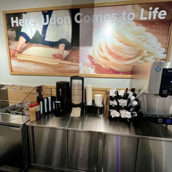Marugame Udon - Water, utensils, condiments station - Japanese Near Me - Rowland Heights, California Marugame Udon - Water, utensils, condiments station - Japanese Near Me - Rowland Heights, California