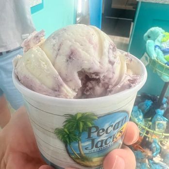 Pecan Jacks - Blueberry lemon cheesecake ice cream - Ice Cream & Frozen Yogurt Near Me - Sea Grove Beach, Florida Pecan Jacks - Blueberry lemon cheesecake ice cream - Ice Cream & Frozen Yogurt Near Me - Sea Grove Beach, Florida