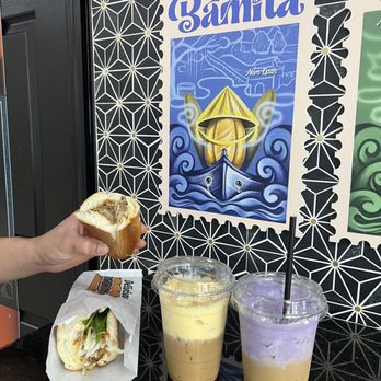 Bamita - Thit nuong banh mi or grilled pork with egg cream and taro cream iced coffee - Vietnamese Near Me - Orlando, Florida Bamita - Thit nuong banh mi or grilled pork with egg cream and taro cream iced coffee - Vietnamese Near Me - Orlando, Florida
