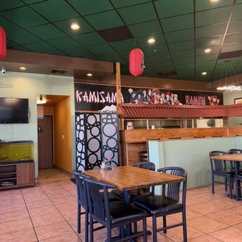Kamisama Ramen - Dining area facing the kitchen area - Japanese Near Me - Bakersfield, California Kamisama Ramen - Dining area facing the kitchen area - Japanese Near Me - Bakersfield, California