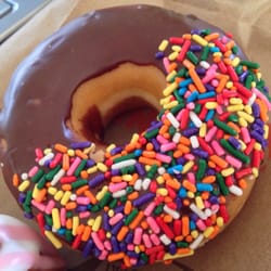 Dunkin' - Classic chocolate frosted donut with sprinkles