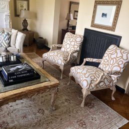 2 chairs reupholstered