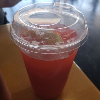 Fresh Fire Grill - Asian/American Fusion Restaurant - Strawberry lemonade, made with organic strawberries - Asian Fusion Near Me - Redding, California