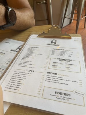 Menu photo 5 Ancestral Bar Barcelona, B