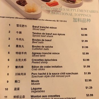 Yun Nan - Extra toppings - Noodles Near Me - Brossard, Quebec