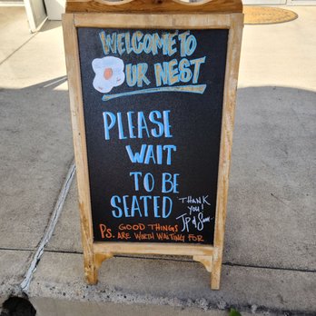 Our Nest - Welcome Board - Breakfast & Brunch Near Me - Fullerton, California Our Nest - Welcome Board - Breakfast & Brunch Near Me - Fullerton, California