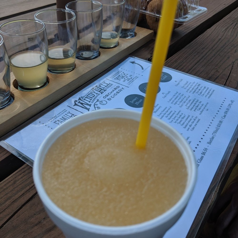 Windy Hill Orchard & Cidery - Slushy - good, but sweet! - Cideries Near Me - York, South Carolina Windy Hill Orchard & Cidery - Slushy - good, but sweet! - Cideries Near Me - York, South Carolina