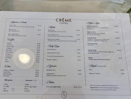 Menu photo 2 Crème Coffee Sacramento, CA