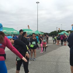 Froyo 5K & 10K - Warm-up area before race.