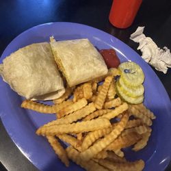 Hangar Pub & Grill - Golden BBQ chicken in a wrap
