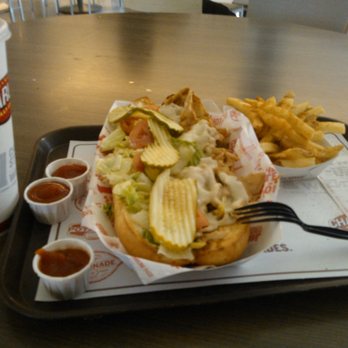 Charleys Cheesesteaks - Large Chicken Philly Combo. My fav is the Chicken Teriyaki. - Cheesesteaks Near Me - Springfield, Virginia Charleys Cheesesteaks - Large Chicken Philly Combo. My fav is the Chicken Teriyaki. - Cheesesteaks Near Me - Springfield, Virginia