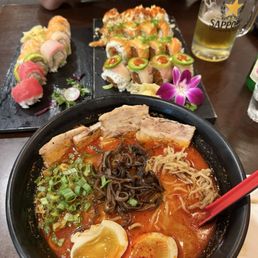 Spicy Sesame Ramen and Flight C