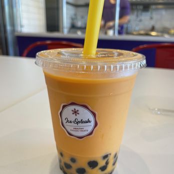 Ice Splash - Thai Tea with Boba, 25% Sweet - Ice Cream & Frozen Yogurt Near Me - Campbell, California