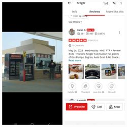 Address is Different than the Kroger Grocery Store. When Fuel Station was built and opened I added business on 5/24/2023