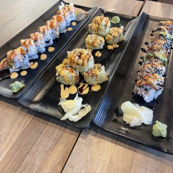Tabeyo Sushi - L to R: Tokyo, Vegas, Black Dragon - Japanese Near Me - Spanish Fork, Utah