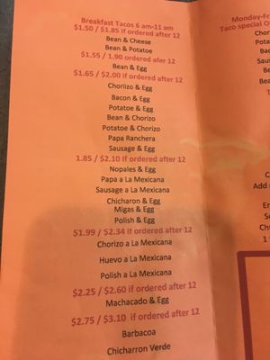 Menu photo 2 El Norteno Seguin, TX Menu photo 2 El Norteno Seguin, TX