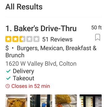 Baker's Drive-Thru - Burgers Near Me - Colton, California