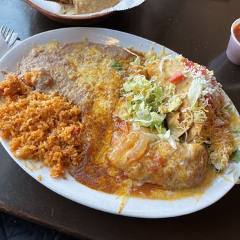 Roberto's Cafe - Pick 3 combo. Chile Relleno, Cheese Enchilada, & Chicken Hard Taco & rice + beans. - Mexican Near Me - Mammoth Lakes, California Roberto's Cafe - Pick 3 combo. Chile Relleno, Cheese Enchilada, & Chicken Hard Taco & rice + beans. - Mexican Near Me - Mammoth Lakes, California