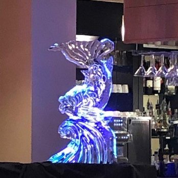Ernest's Dining Room - Ice sculpture next to the appetizer station. - Canadian (New) Near Me - Edmonton, Alberta