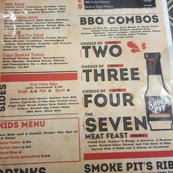 The Smoke Pit - Back of the menu. - Southern Near Me - Salisbury, North Carolina The Smoke Pit - Back of the menu. - Southern Near Me - Salisbury, North Carolina