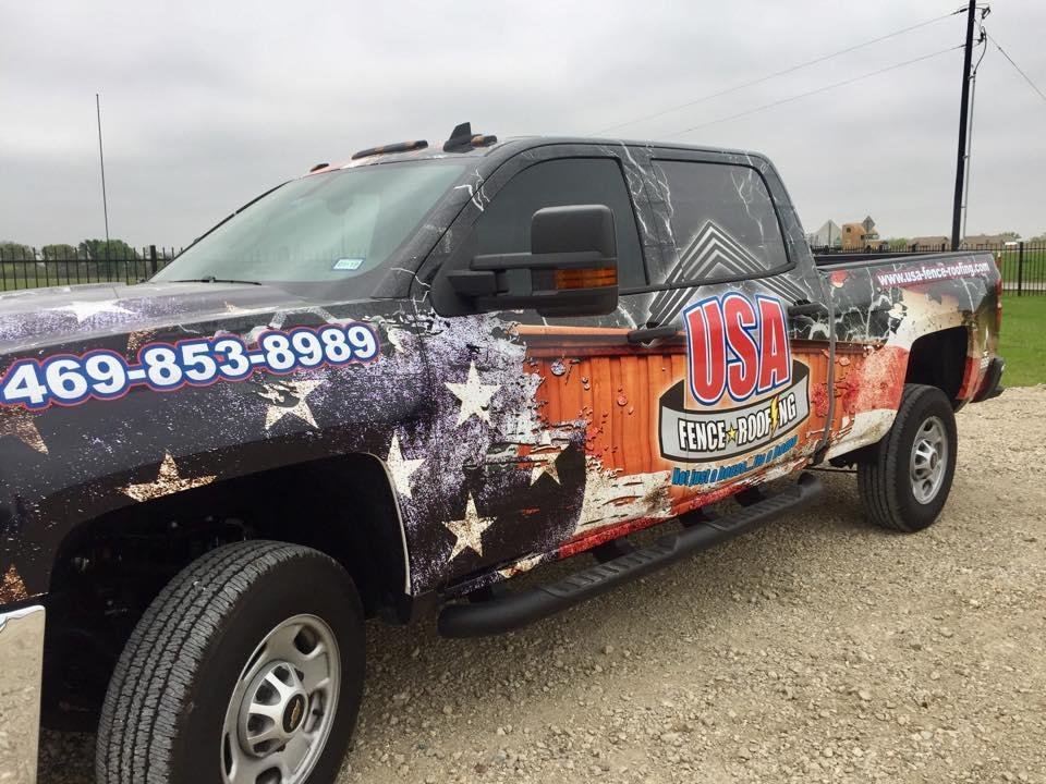 Slide of USA Fence and Roofing