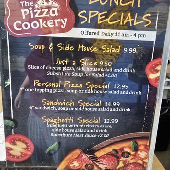 The Pizza Cookery - Lunch special menu - Pizza Near Me - Granada Hills, California The Pizza Cookery - Lunch special menu - Pizza Near Me - Granada Hills, California