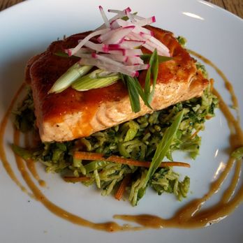 Tolon - The salmon was cooked perfectly and the rice is amazing. - New American Near Me - Fort Wayne, Indiana Tolon - The salmon was cooked perfectly and the rice is amazing. - New American Near Me - Fort Wayne, Indiana