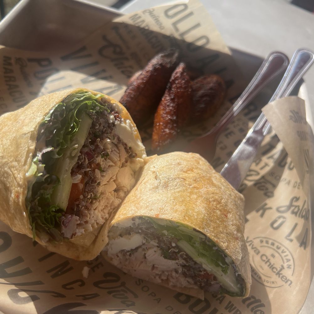 Viva Chicken - Naked Peruvian Wrap, Plantains - Peruvian Near Me - Greenville, South Carolina Viva Chicken - Naked Peruvian Wrap, Plantains - Peruvian Near Me - Greenville, South Carolina