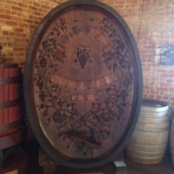 Picchetti Winery - Ornately carved wooden barrel - Wineries Near Me - Cupertino, California