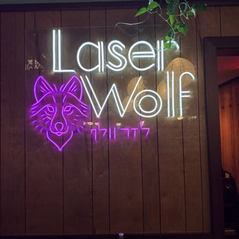 Laser Wolf - Very cool neon sign. Our server said the name of the restaurant was a play off one of the characters in Fiddler on the Roof - Middle Eastern Near Me - Philadelphia, Pennsylvania