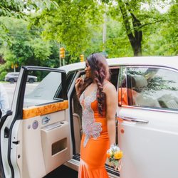 Ali Baba Limo - Prom pics near the Rolls Royce