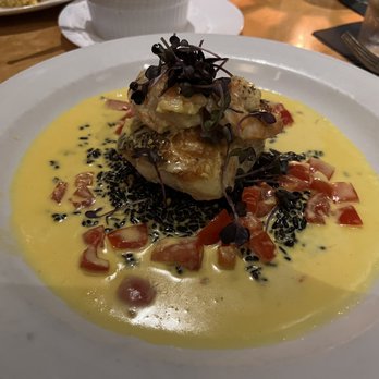 Perrone's Restaurant and Bar - Grouper special- forbidden rice in saffron sauce was delicious! - New American Near Me - Pawleys Island, South Carolina Perrone's Restaurant and Bar - Grouper special- forbidden rice in saffron sauce was delicious! - New American Near Me - Pawleys Island, South Carolina